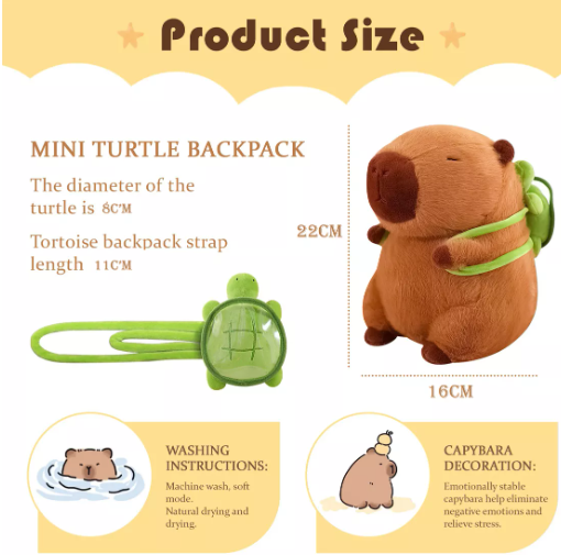 CAPIBARA TORTUGA 22 CM