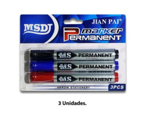 MARCADOR PERMANENTE 3 PZ