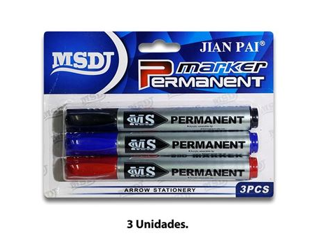 MARCADOR PERMANENTE 3 PZ