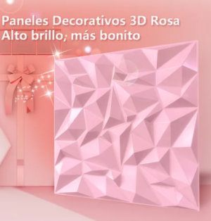 PANEL DECORATIVO 3D ROSA
