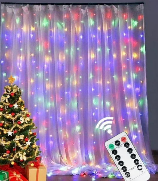 CORTINA NAVIDEÑA COLORES