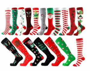 CALCETAS NAVIDEÑAS 10 PARES