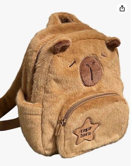 MOCHILA CAPIBARA PELUCHE