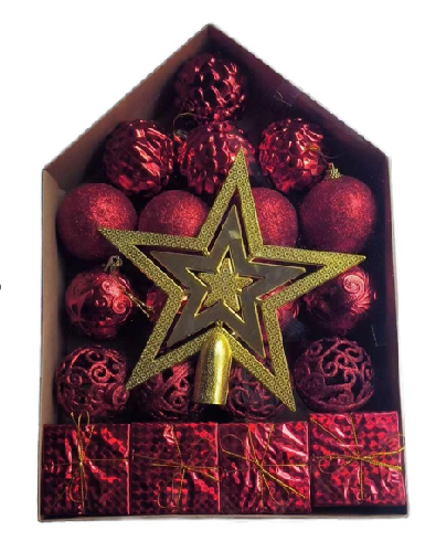 CAJA DE ADORNOS NAVIDEÑOS