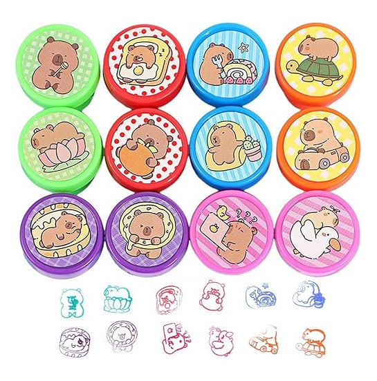 SELLOS DE CAPIBARA 10 PIEZAS