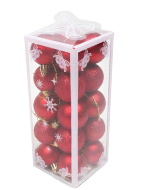 MINI ESFERAS 20 PIEZAS ROJAS