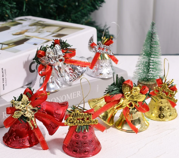PAR DE CAMPANAS NAVIDEÑAS 6 PIEZAS