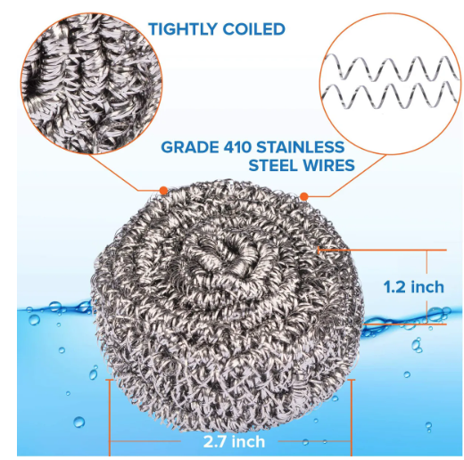 FIBRAS DE ACERO INOXIDABLE 4 PIEZAS