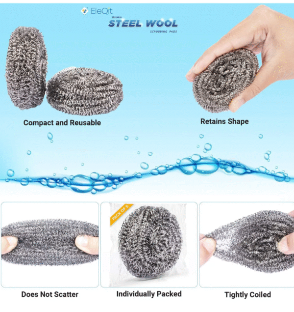 FIBRAS DE ACERO INOXIDABLE 4 PIEZAS