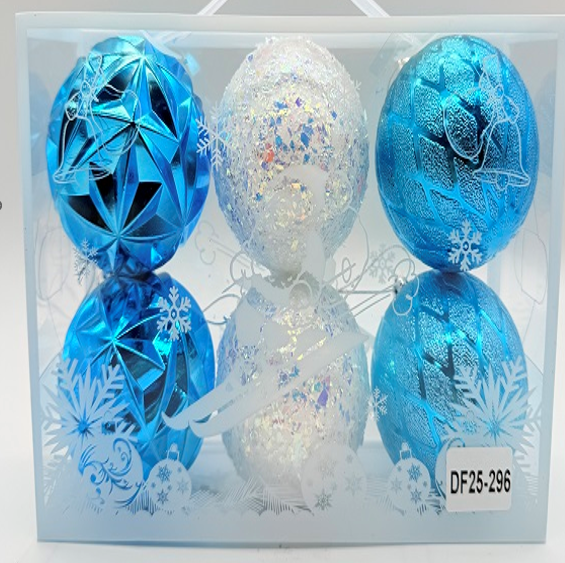 ESFERAS 6 PIEZAS AZULES