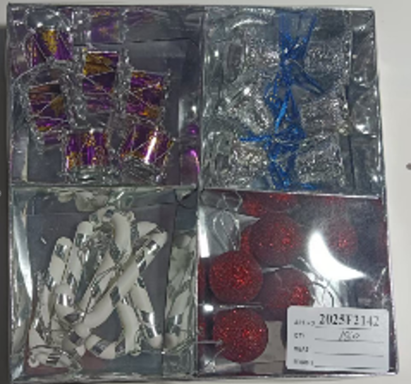 ADORNOS NAVIDEÑOS 24 PIEZAS