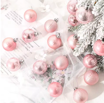 ESFERAS 20 PIEZAS ROSAS