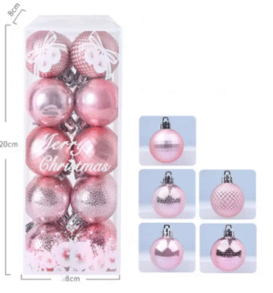 ESFERAS 20 PIEZAS ROSAS