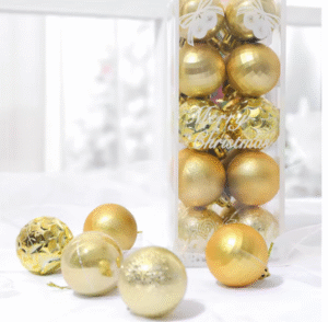ESFERAS 20 PIEZAS DORADO