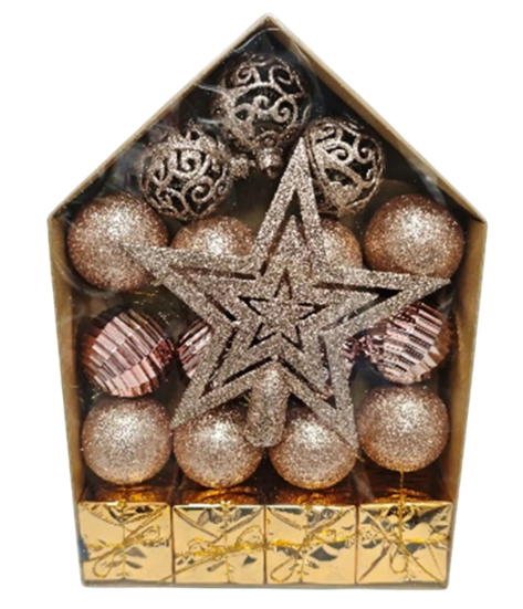 CAJA DE ADORNOS NAVIDEÑOS